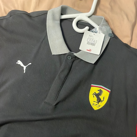 Mens Limited FERRARI Puma two tone polo shirt - short sleeve - Picture 1 of 5
